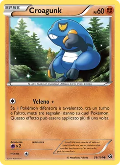 Carta Croagunk dell'espansione Vapori Accesi, numero 58/114