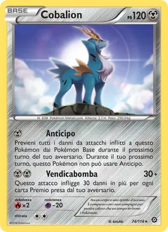 Carta Cobalion dell'espansione Vapori Accesi, numero 74/114