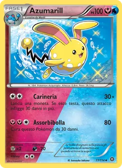 Carta Azumarill dell'espansione Vapori Accesi, numero 77/114