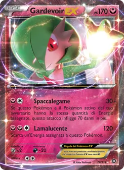 Carta Gardevoir EX dell'espansione Vapori Accesi, numero 78/114