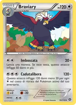 Carta Braviary dell'espansione Vapori Accesi, numero 93/114