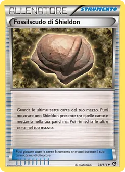 Carta Fossilscudo di Shieldon dell'espansione Vapori Accesi, numero 98/114