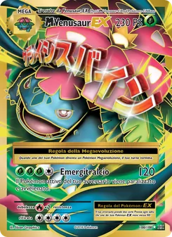 Carta M Venusaur EX dell'espansione Evoluzioni, numero 100/108