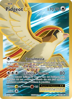 Carta Pidgeot EX dell'espansione Evoluzioni, numero 104/108