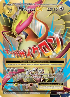 Carta M Pidgeot EX dell'espansione Evoluzioni, numero 105/108