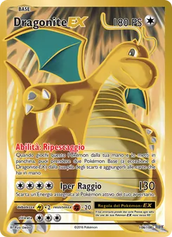 Carta Dragonite EX dell'espansione Evoluzioni, numero 106/108