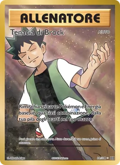 Carta Tenacia di Brock dell'espansione Evoluzioni, numero 107/108