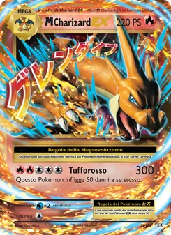 Carta M Charizard EX dell'espansione Evoluzioni, numero 13/108