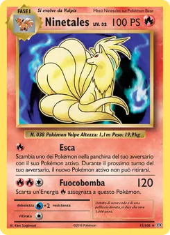 Carta Ninetales dell'espansione Evoluzioni, numero 15/108