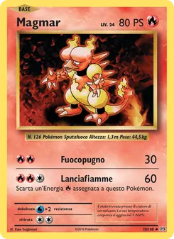 Carta Magmar dell'espansione Evoluzioni, numero 20/108
