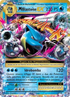 Carta M Blastoise EX dell'espansione Evoluzioni, numero 22/108