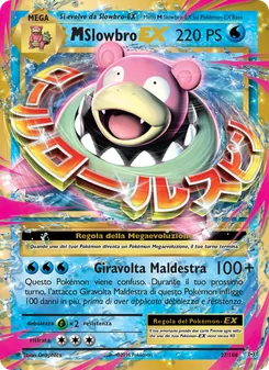 Carta M Slowbro EX dell'espansione Evoluzioni, numero 27/108