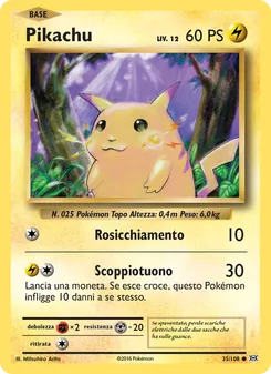 Carta Pikachu dell'espansione Evoluzioni, numero 35/108