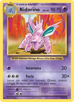 Carta Nidorino dell'espansione Evoluzioni, numero 44/108