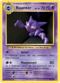 Carta Haunter dell'espansione Evoluzioni, numero 48/108