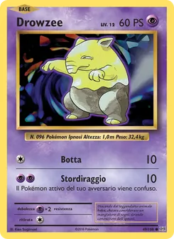 Carta Drowzee dell'espansione Evoluzioni, numero 49/108