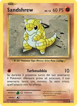 Carta Sandshrew dell'espansione Evoluzioni, numero 54/108