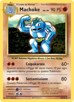 Carta Machoke dell'espansione Evoluzioni, numero 58/108