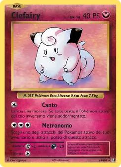 Carta Clefairy dell'espansione Evoluzioni, numero 63/108