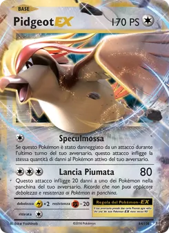 Carta Pidgeot EX dell'espansione Evoluzioni, numero 64/108