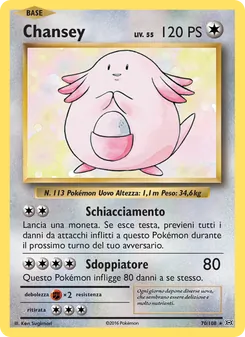 Carta Chansey dell'espansione Evoluzioni, numero 70/108
