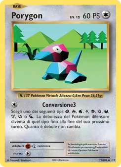 Carta Porygon dell'espansione Evoluzioni, numero 71/108