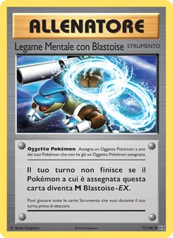 Carta Legame Mentale con Blastoise dell'espansione Evoluzioni, numero 73/108