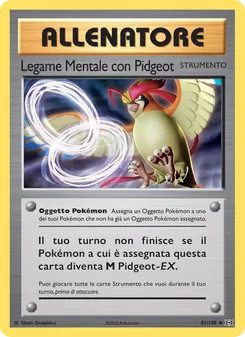 Carta Legame Mentale con Pidgeot dell'espansione Evoluzioni, numero 81/108