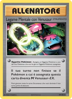 Carta Legame Mentale con Venusaur dell'espansione Evoluzioni, numero 89/108