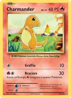 Carta Charmander dell'espansione Evoluzioni, numero 9/108