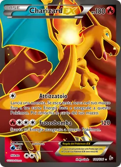 Carta Charizard EX dell'espansione Fuoco Infernale, numero 100/106
