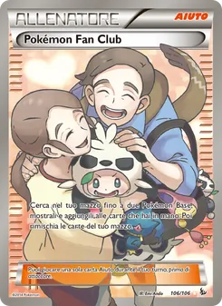Carta Pokémon Fan Club dell'espansione Fuoco Infernale, numero 106/106