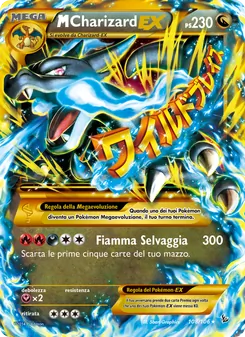 Carta M Charizard EX dell'espansione Fuoco Infernale, numero 108/106