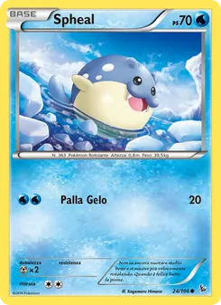 Carta Spheal dell'espansione Fuoco Infernale, numero 24/106