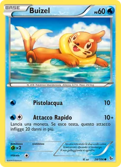 Carta Buizel dell'espansione Fuoco Infernale, numero 28/106