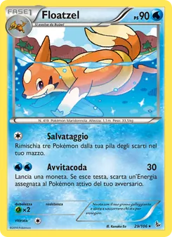 Carta Floatzel dell'espansione Fuoco Infernale, numero 29/106