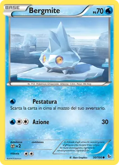 Carta Bergmite dell'espansione Fuoco Infernale, numero 30/106