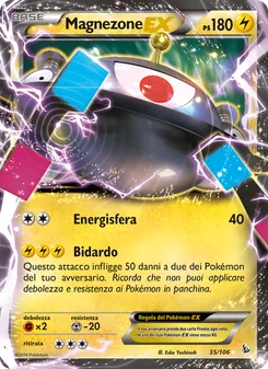 Carta Magnezone EX dell'espansione Fuoco Infernale, numero 35/106