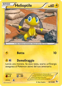 Carta Helioptile dell'espansione Fuoco Infernale, numero 36/106
