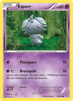 Carta Espurr dell'espansione Fuoco Infernale, numero 42/106