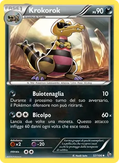 Carta Krokorok dell'espansione Fuoco Infernale, numero 57/106