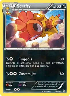 Carta Scrafty dell'espansione Fuoco Infernale, numero 59/106