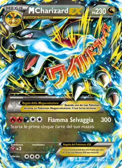 Carta M Charizard EX dell'espansione Fuoco Infernale, numero 69/106