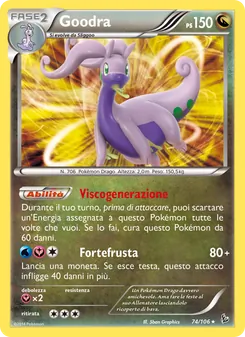 Carta Goodra dell'espansione Fuoco Infernale, numero 74/106