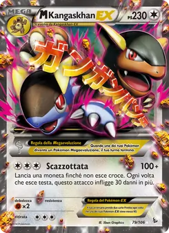 Carta M Kangaskhan EX dell'espansione Fuoco Infernale, numero 79/106