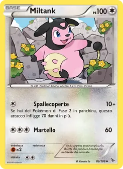 Carta Miltank dell'espansione Fuoco Infernale, numero 83/106
