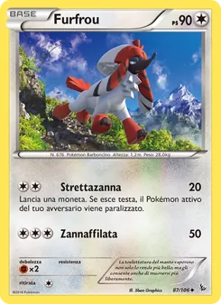 Carta Furfrou dell'espansione Fuoco Infernale, numero 87/106