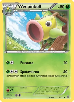 Carta Weepinbell dell'espansione Colpi Furiosi, numero 2/111