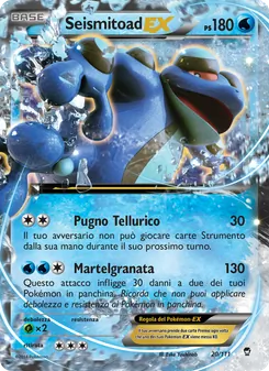 Carta Seismitoad EX dell'espansione Colpi Furiosi, numero 20/111