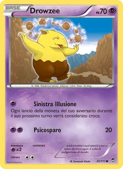 Carta Drowzee dell'espansione Colpi Furiosi, numero 35/111